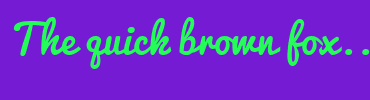 Image with Font Color 24FC58 and Background Color 761BD4